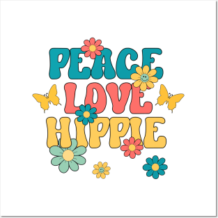 Peace Love Hippie Posters and Art